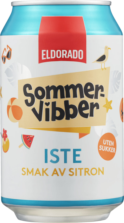 Iste Sitron u/Sukker 0,33l boks Sommervibber